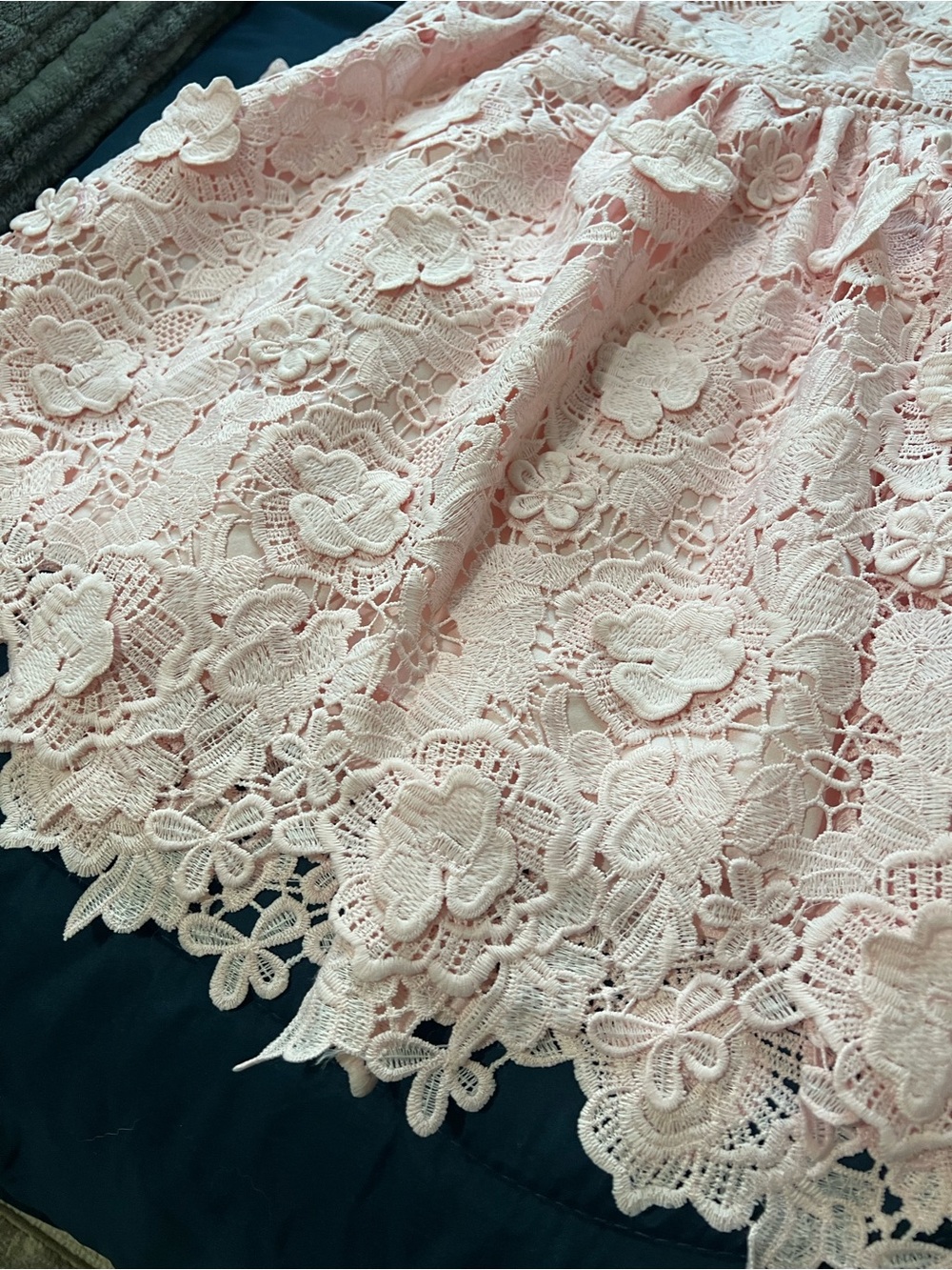 Altar'd State Soft Pink Satin-Lined Lace Mini Dress - Picture 2 of 4